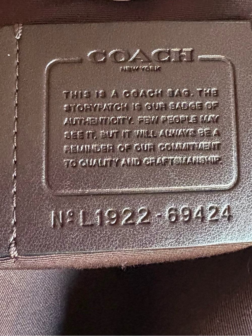 Coach Black Pebbled Leather Tote with Gold Hardware - Picture 2 of 4